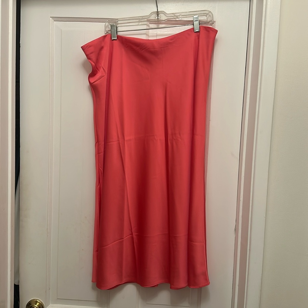 NWT JCREW Flowy Tangerine Midi Skirt Size XL